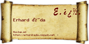 Erhard Éda névjegykártya